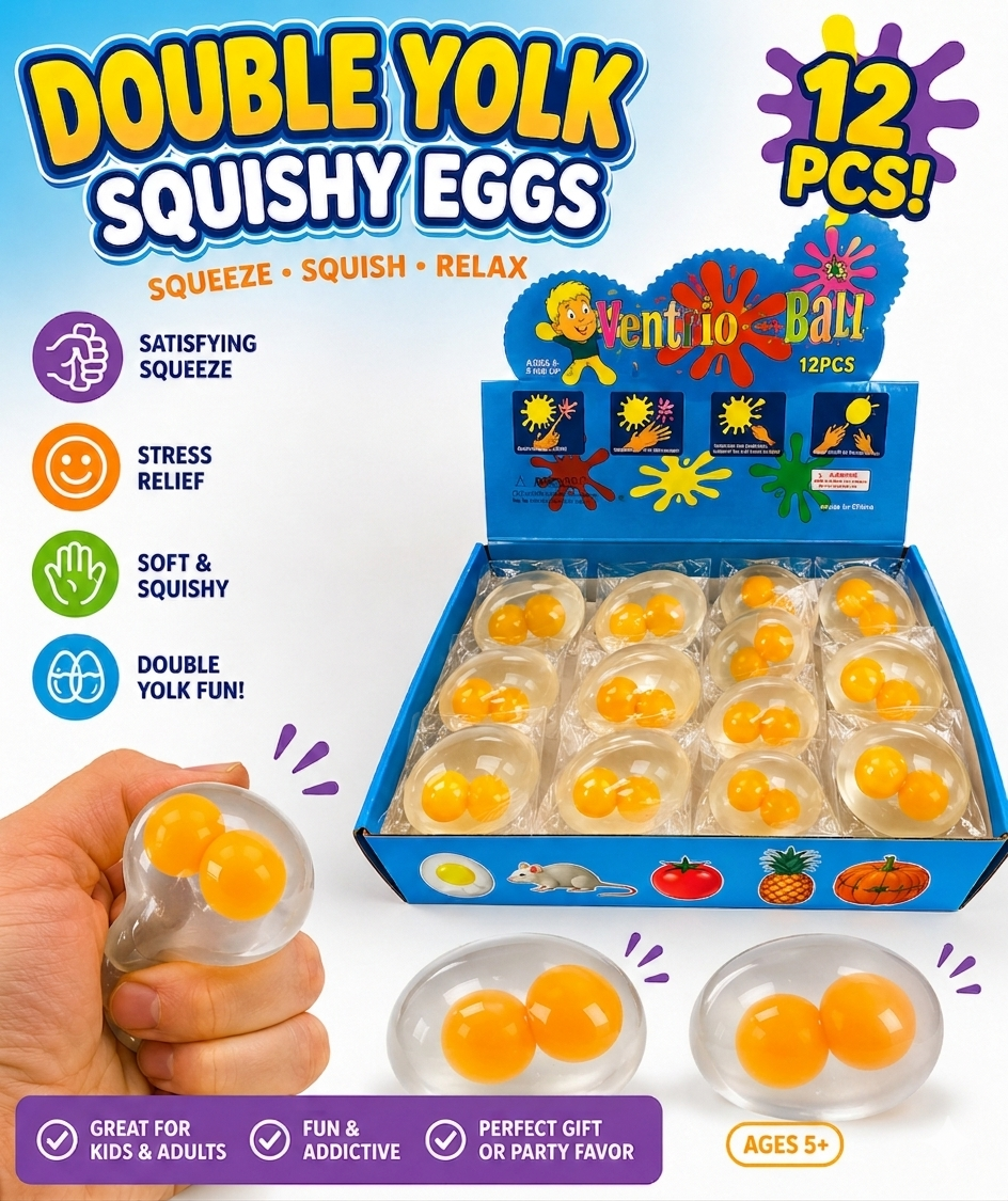 Double Yolk Squishy Egg - Squish Squeeze Fidget!