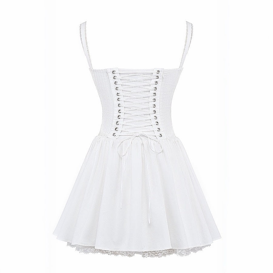 Dream Girl White Corset Mini Dress
