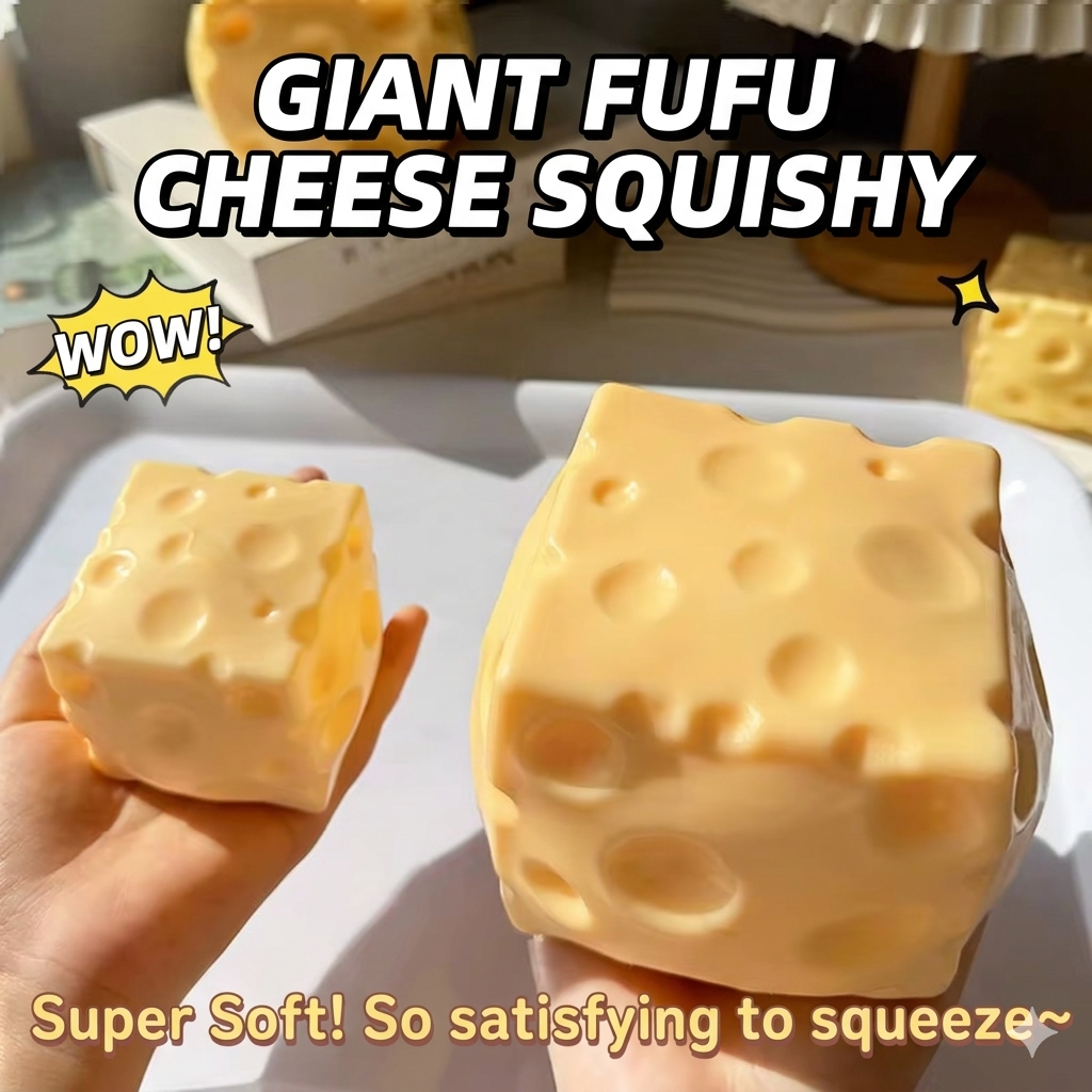 The Ultimate Big Cheese! 🧀 Giant Fufu Cheese Squishy