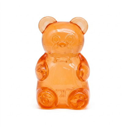 Gummy Bear Sugar Squishy Toy, Ultra-Stretch Clear TPE Sensory Stress Relief Toy, Translucent Jelly Bear Fidget 3”
