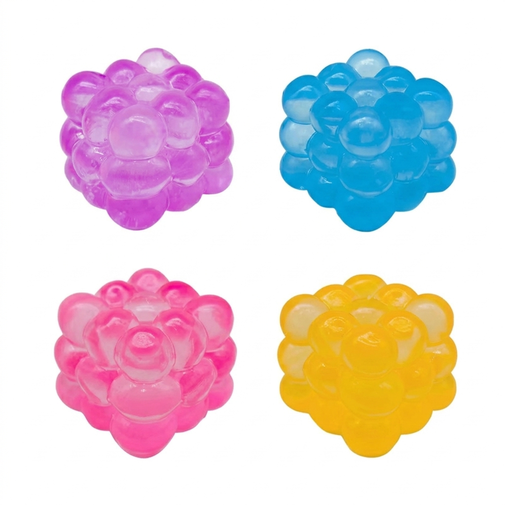 5.5cm Bumpy Sugar Cube Squish Squeeze Cube Sensory Fidget Toy for Stress Relief