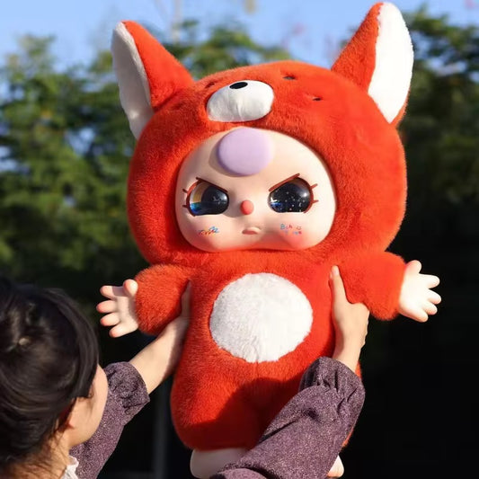 BABY THREE 1000% Orange Fox Big Baby Confirmed Authentic Art Toy