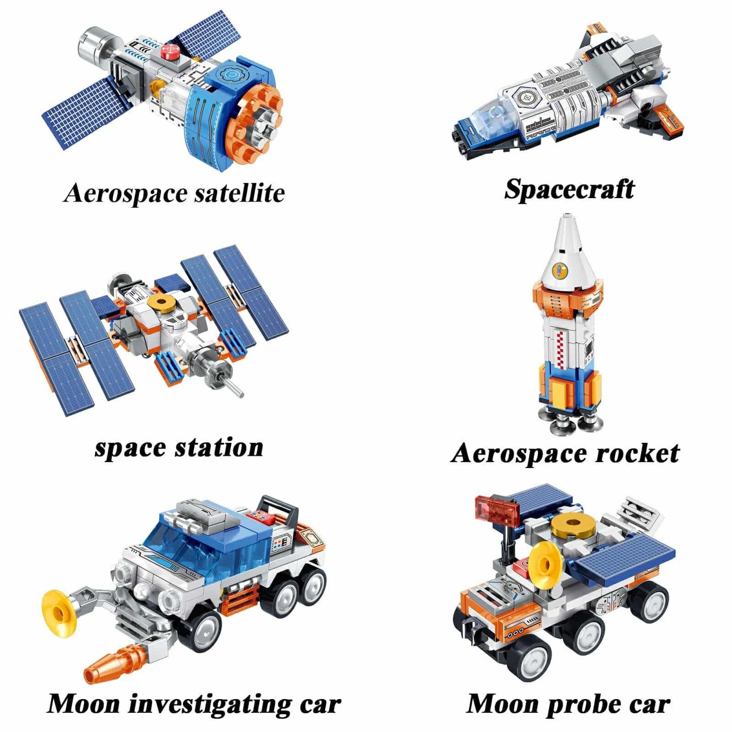 Space Corps Transforming Robot Building Block Toy Set, 6 in-1, 644 PCs
