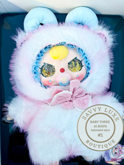 Baby Three Ai 800% White/Pink Dreamer Meh Sheep Plush - Various Eye Styles, Expressions & Accessories