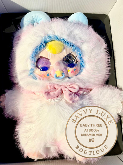 Baby Three Ai 800% White/Pink Dreamer Meh Sheep Plush - Various Eye Styles, Expressions & Accessories