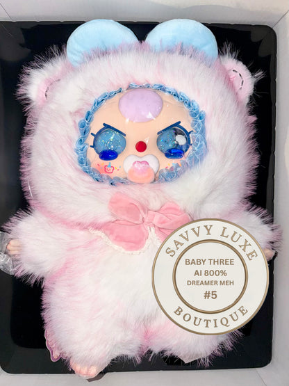 Baby Three Ai 800% White/Pink Dreamer Meh Sheep Plush - Various Eye Styles, Expressions & Accessories
