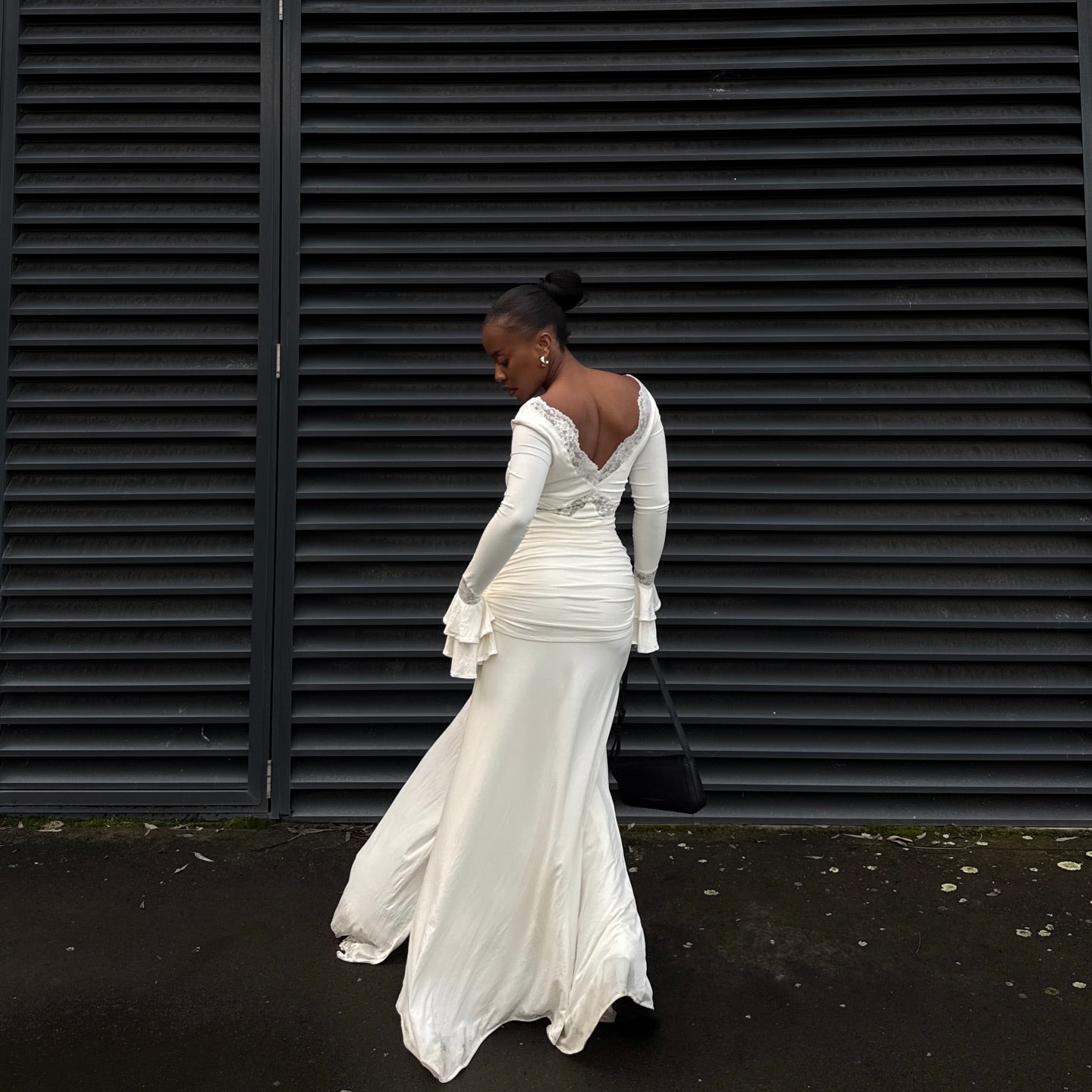 Nice Try Buttery Soft White Maxi Dress With Lace Trim