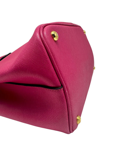 Prada Saffiano Lux Double Handle Tote Bag in Peonia Pink - Excellent Condition