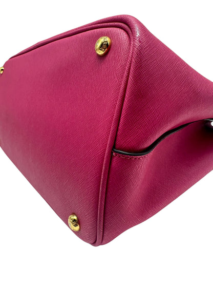 Prada Saffiano Lux Double Handle Tote Bag in Peonia Pink - Excellent Condition
