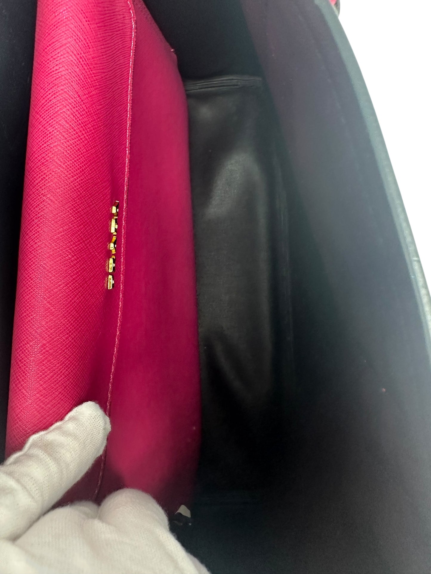 Prada Saffiano Lux Double Handle Tote Bag in Peonia Pink - Excellent Condition