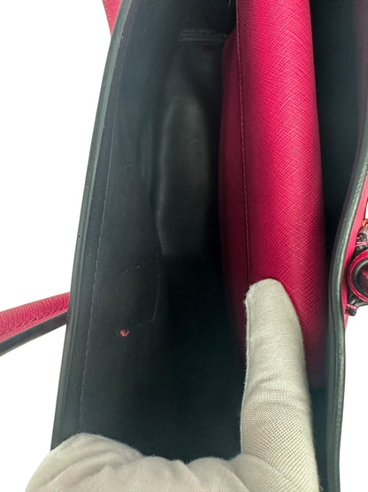 Prada Saffiano Lux Double Handle Tote Bag in Peonia Pink - Excellent Condition