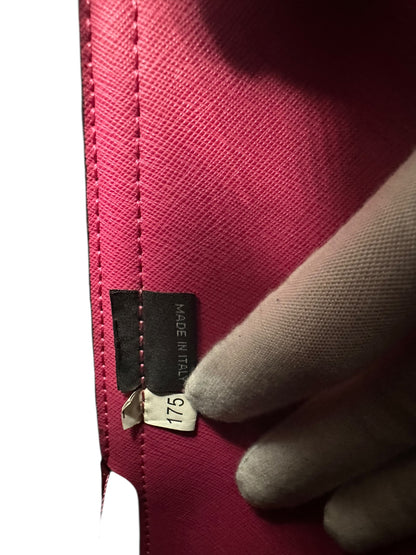 Prada Saffiano Lux Double Handle Tote Bag in Peonia Pink - Excellent Condition
