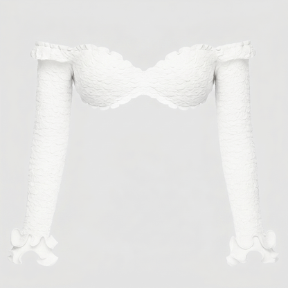 Soft Girl Ruffled Trim Two Piece Set