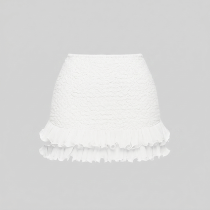 Soft Girl Ruffled Trim Two Piece Set