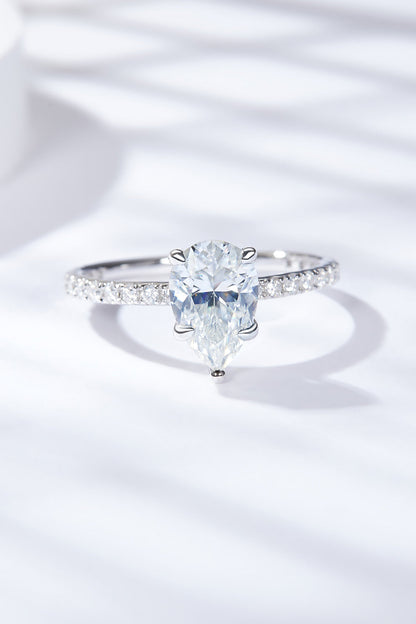 1.8 Carat Pear-Cut Sparkala™ Side Stone Ring