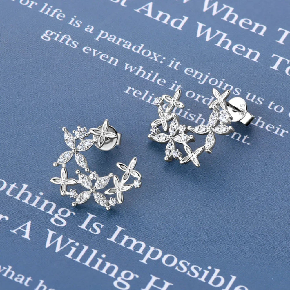 925 Sterling Silver Sparkala™ Lucky Clover Earrings