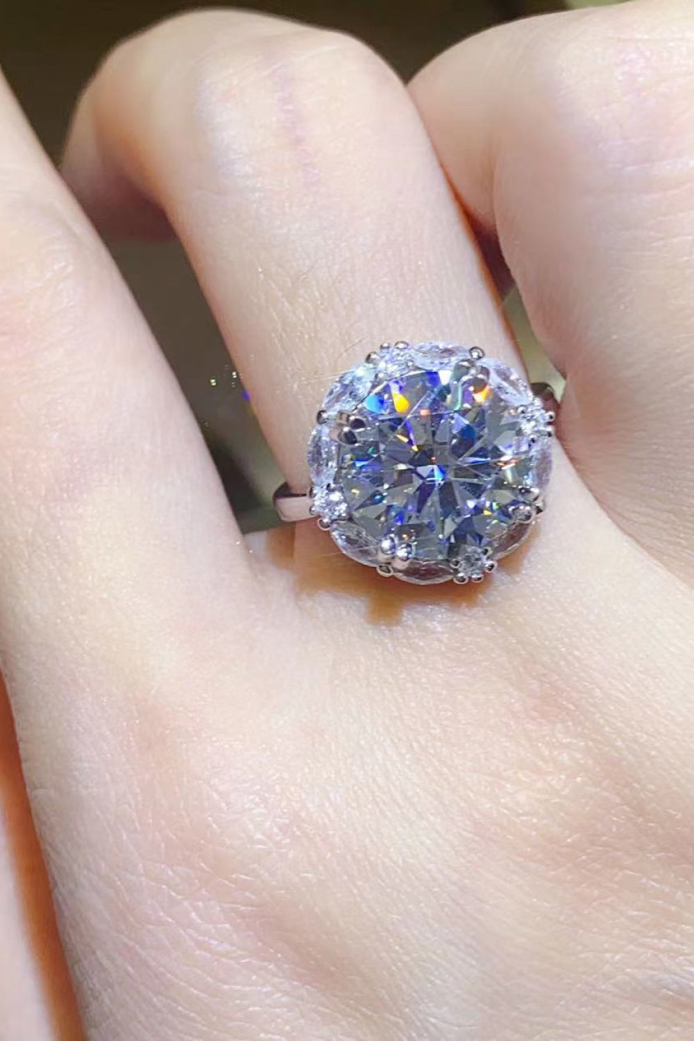 5 Carat Brilliant Round Cut Sparkala™ Platinum Over Pure Sterling Silver Ring