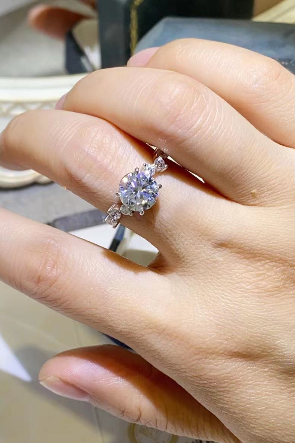 2 Carat Brilliant Round Cut Sparkala™ Platinum Over Pure Sterling Silver Ring