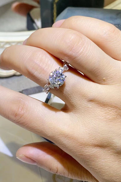 2 Carat Brilliant Round Cut Sparkala™ Platinum Over Pure Sterling Silver Ring