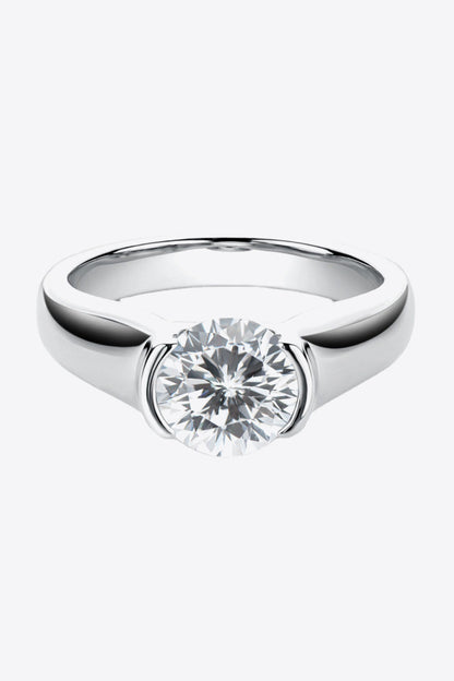 Looking Good 2 Carat Brilliant Round Cut Sparkala™ Platinum Over Pure Sterling Silver Ring