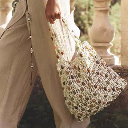 Amber Rain Knitted Shoulder Bag
