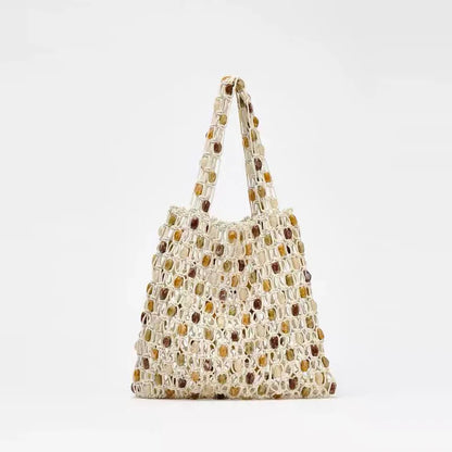 Amber Rain Knitted Shoulder Bag