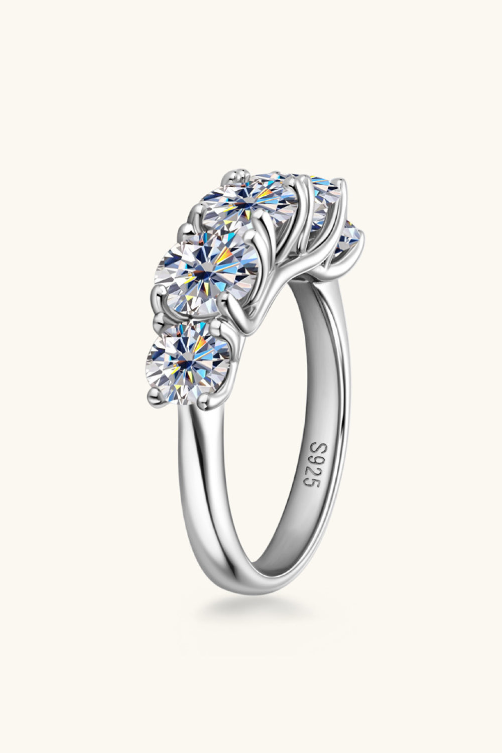 1 Carat Sparkala™ Platinum Over Pure Sterling Silver Half-Eternity Ring