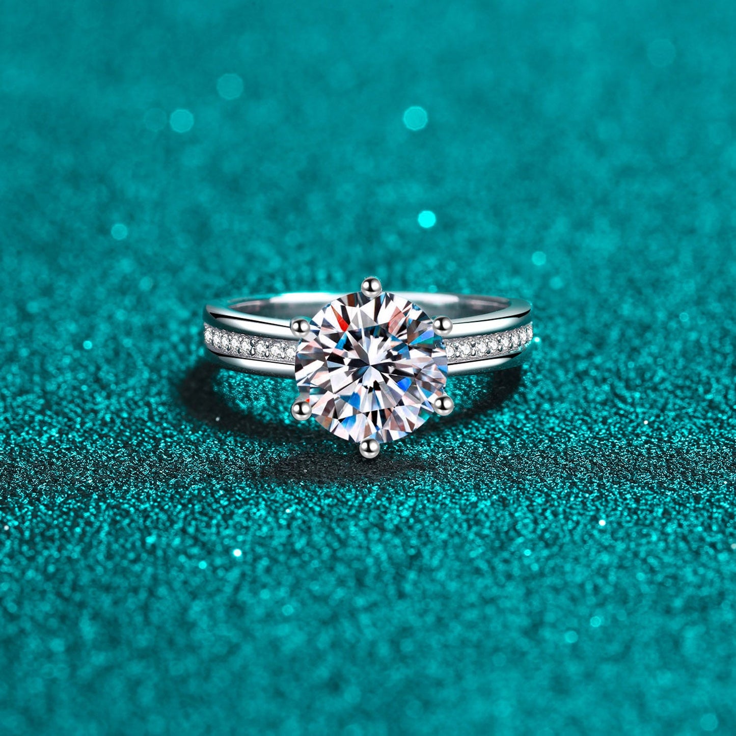 3 Carat Brilliant Round Cut Sparkala™ Pure Sterling Silver Ring