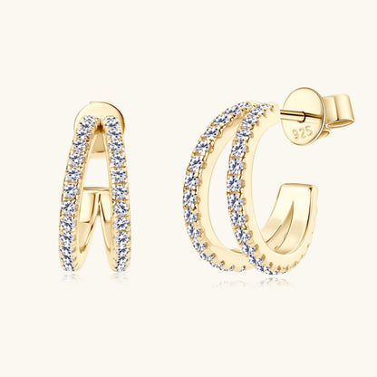 Sparkala™ Pure Sterling Silver C-Hoop Earrings
