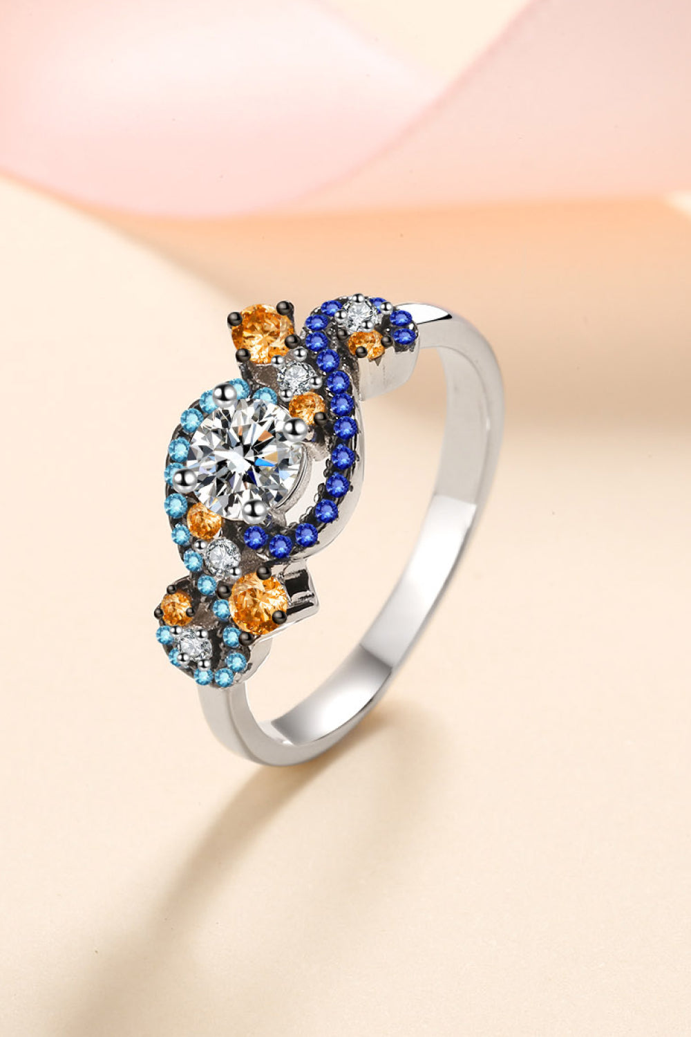 Sparkala™ Contrast 925 Sterling Silver Ring