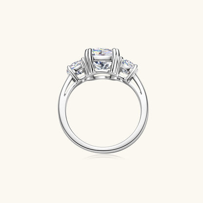 3.5 Carat Sparkala™ Three-Stone Ring (Platinum over Fine Sterling Silver)