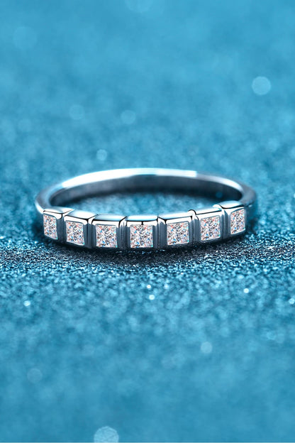 Sparkala™ Rhodium-Plated Half-Eternity 7 Stone Ring