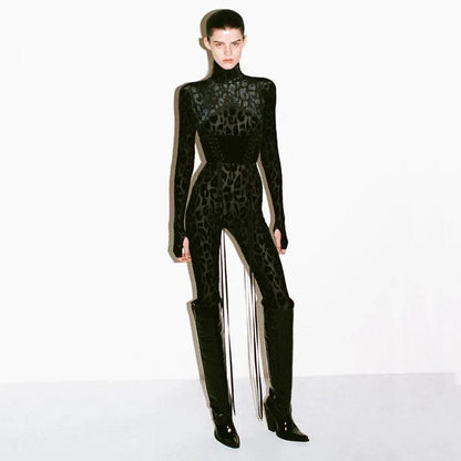 Black Panther Long Sleeve Jumpsuit