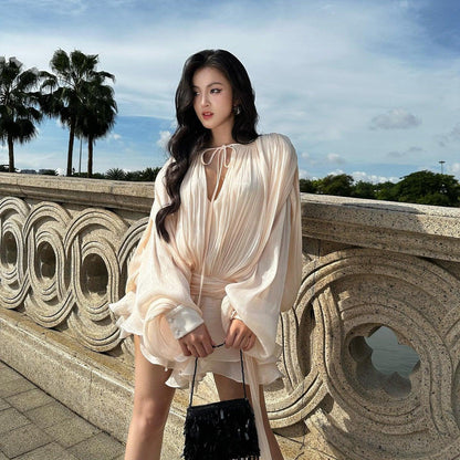 BouBaby Pleated Ruffled Mini Dress