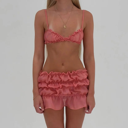 Breaking Hearts Pink Two Piece Set