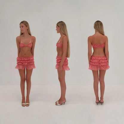 Breaking Hearts Pink Two Piece Set