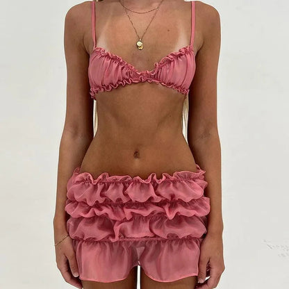 Breaking Hearts Pink Two Piece Set