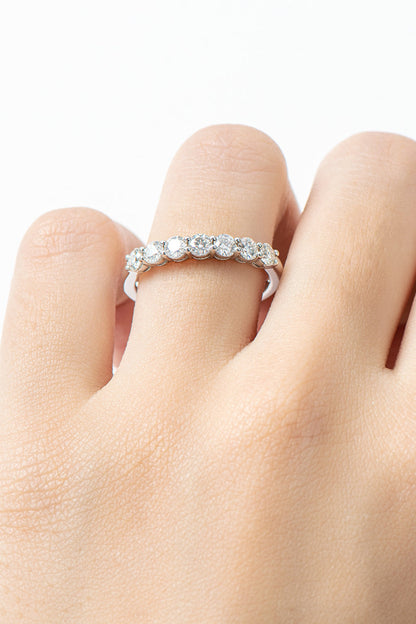 Can't Stop Your Shine 7 Stone Sparkala™ Ring (Platinum Over Pure Sterling Silver)