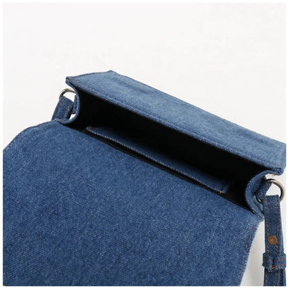 Cassen Denim Handbag with Shoulder Strap