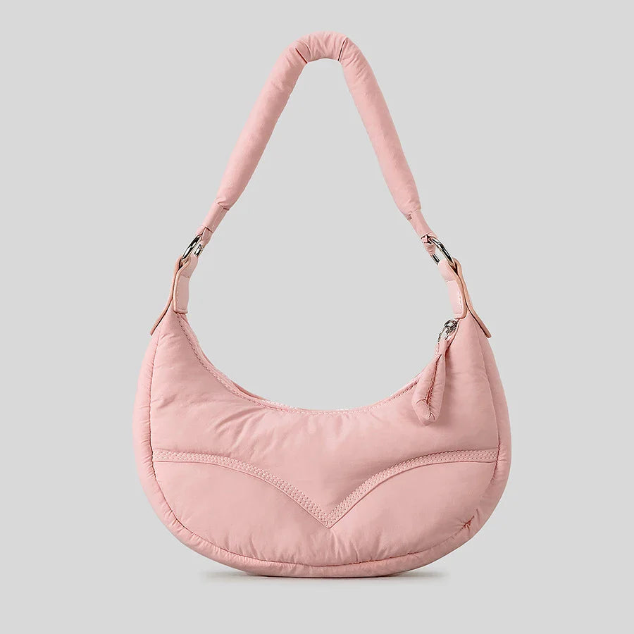Cloud Touch Nylon Padded Shoulder Bag