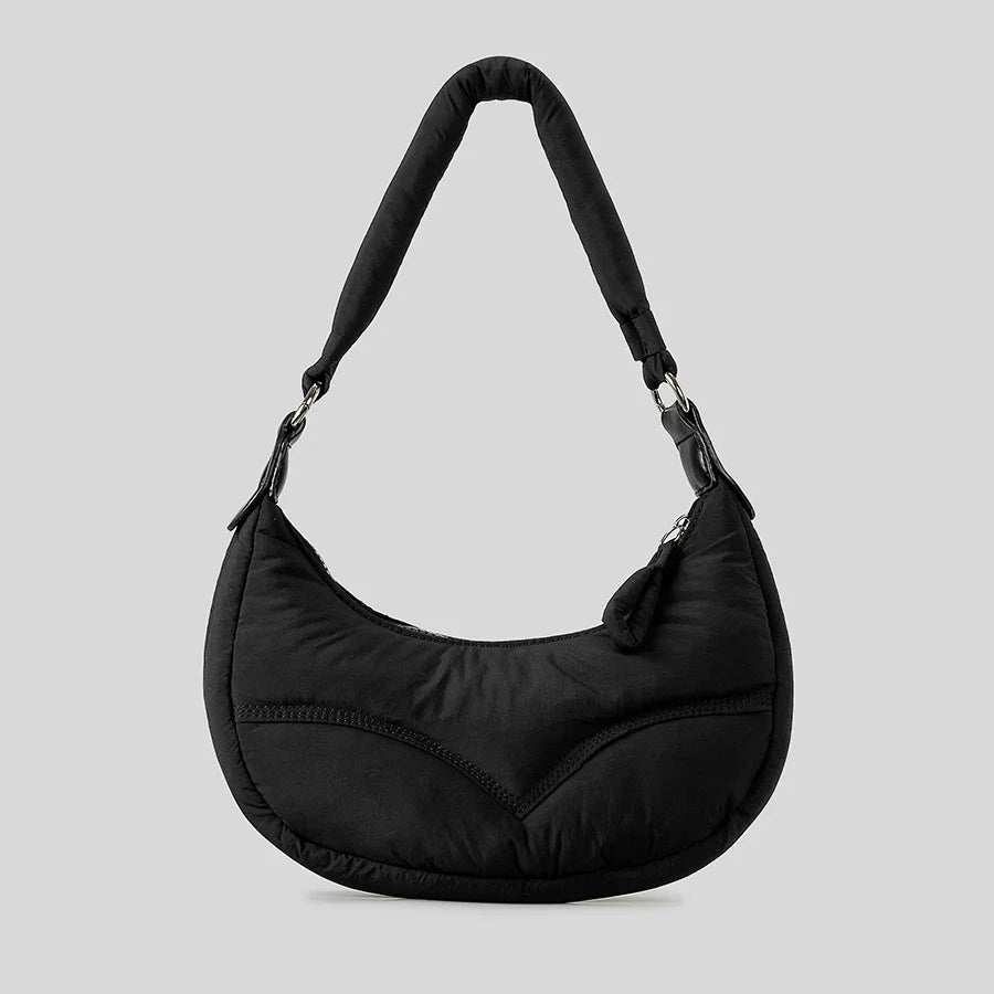 Cloud Touch Nylon Padded Shoulder Bag