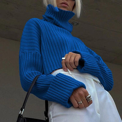 Cold Heart Chic Blue Loose Knitted Sweater