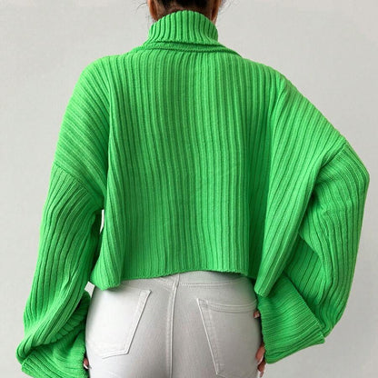 Cold Heart Chic Green Loose Knitted Sweater