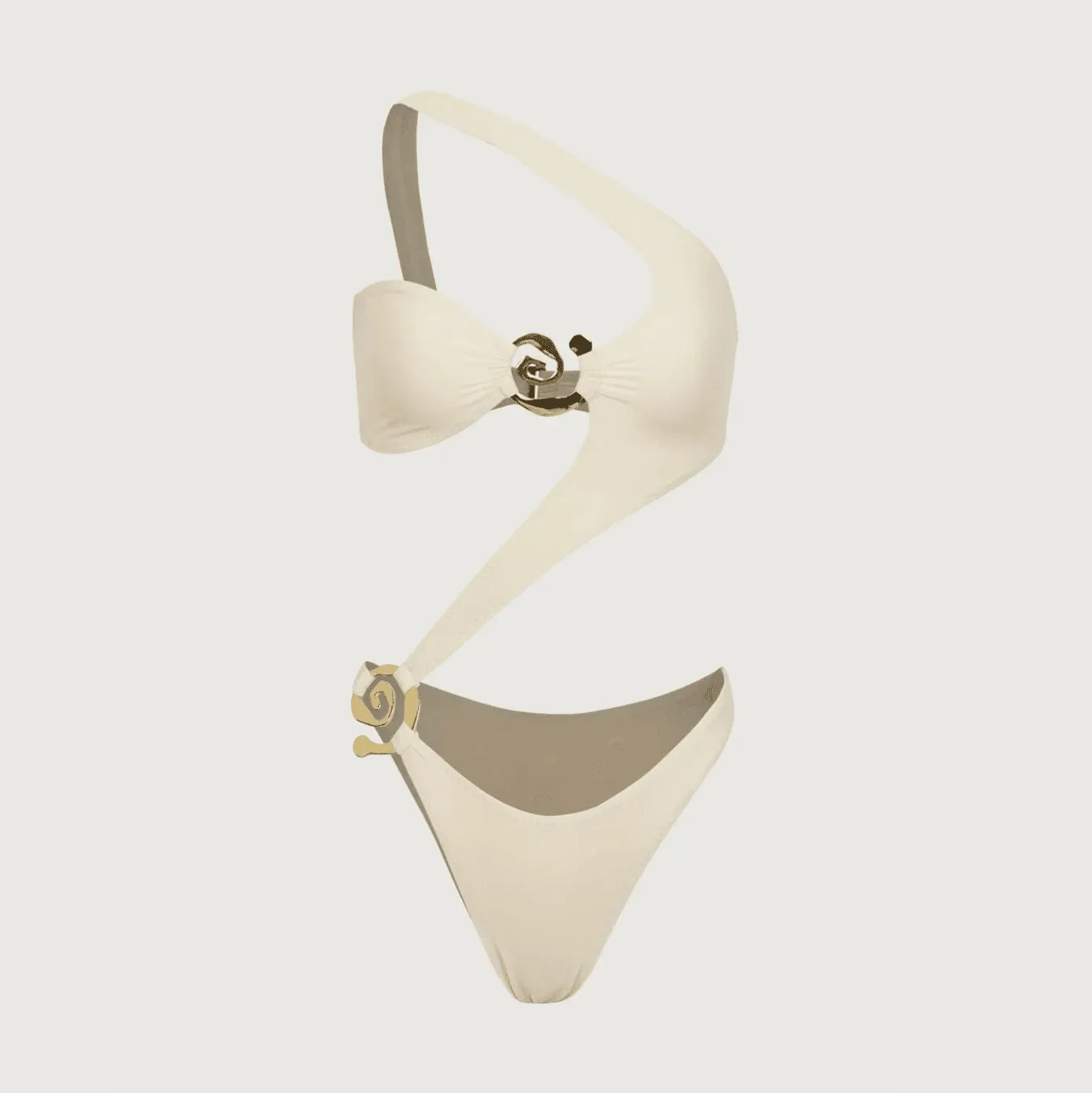 Coral Wave Ivory Spiral One-Piece Swimsuit