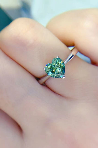 1 Carat Sparkala™ Heart Platinum Over Pure Sterling Silver Ring
