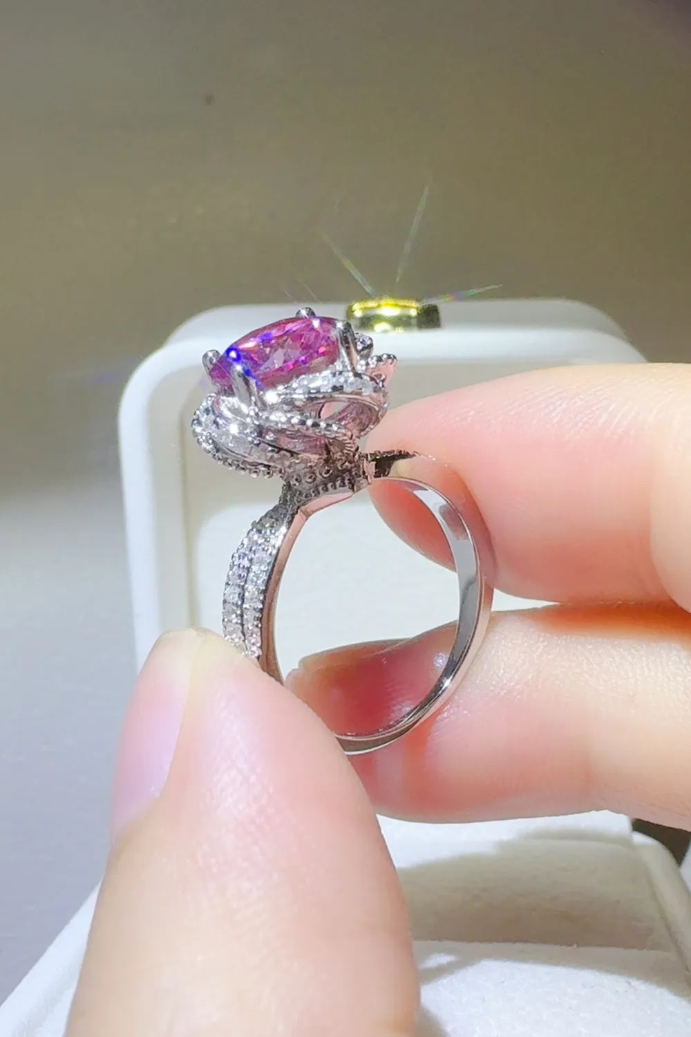 2 Carat Sparkala™ 925 Sterling Silver Flower Shaper Ring