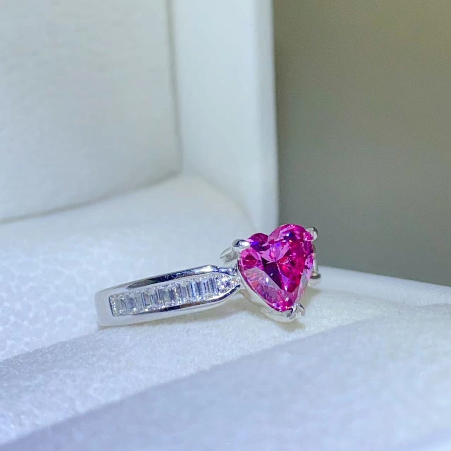 1 Carat Pink Sparkala™ Pure Sterling Silver Ring