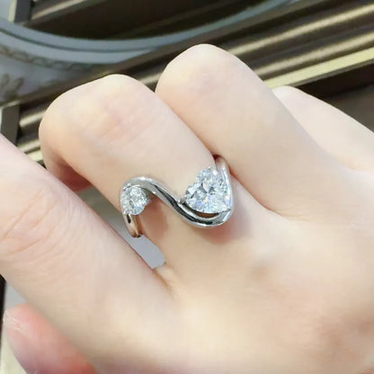 1.3 Carat Sparkala™ 925 Sterling Silver Irregular Shape Ring