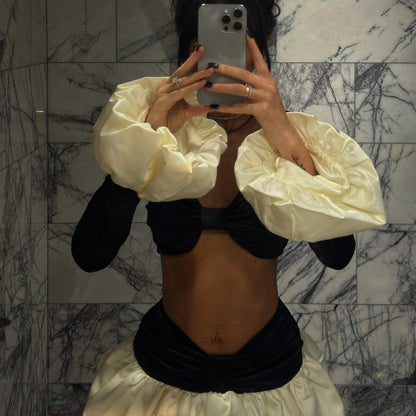 Day By Day Long Sleeve Ruffled Two Piece Set