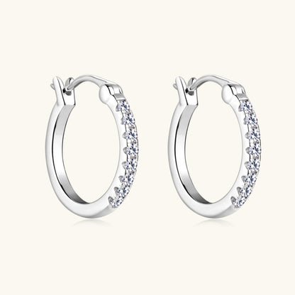 Pure Sterling Silver Sparkala™ Huggie Earrings
